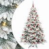vidaXL Kunstig juletre med 300 LED med stativ Hvit 180 cm PE og PVC