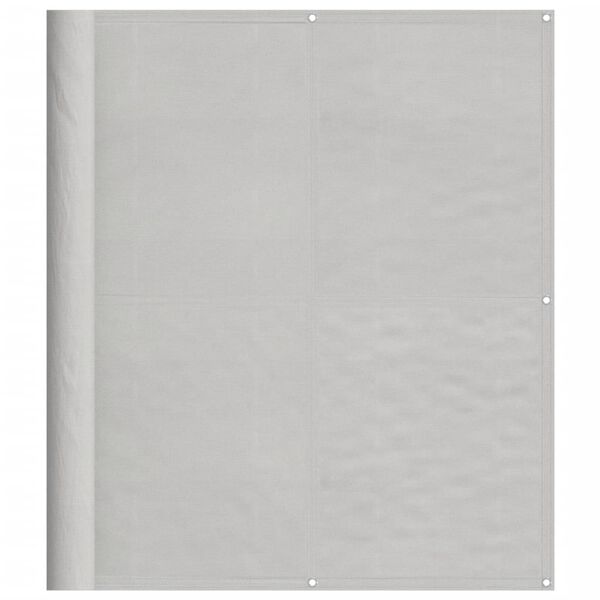 vidaXL Balkongskjerm lysegrå 120x800 cm 100% polyester oxford