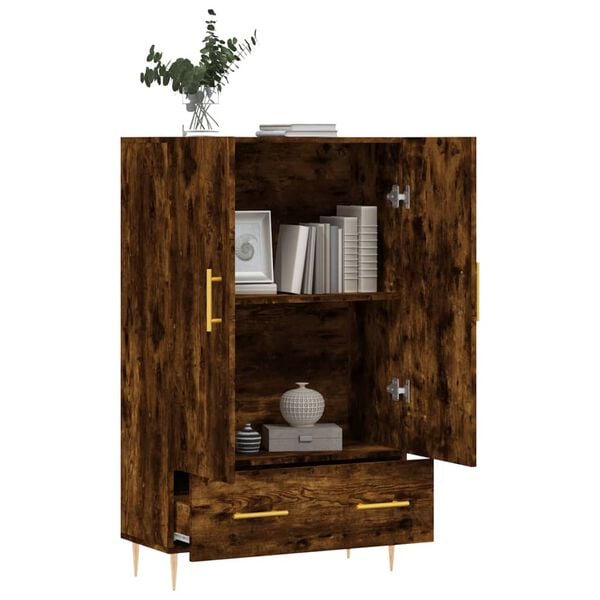 vidaXL Highboard r&oslash;kt eik 69,5x31x115 cm konstruert tre