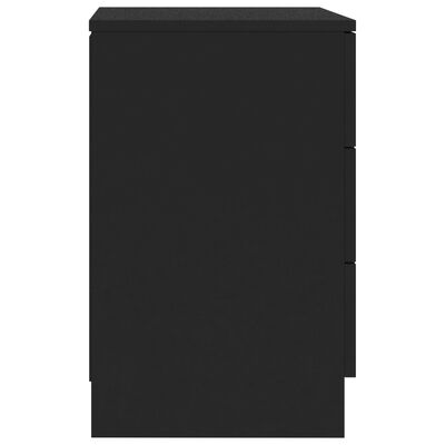 vidaXL Nattbord svart 38x35x56 cm sponplate