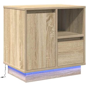 vidaXL Nattbordskap Sonoma eik 50 x 34,5 x 50 cm. Konstruert tre