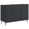 vidaXL Serviesskap med skuff Svart 89 x 34,5 x 62 cm Konstruert tre