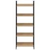 vidaXL Bokhylle 5 lag eik 60x27,6x158,5 cm konstruert tre