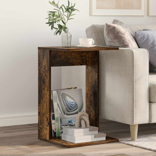 vidaXL Sidetabell R&oslash;kt eik 40 x 38 x 62,5 cm Konstruert tre