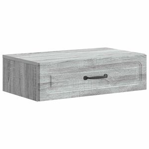 vidaXL Vegghengt Sidebord Gr&aring; sonoma 59 x 34,5 x 17 cm Konstruert tre