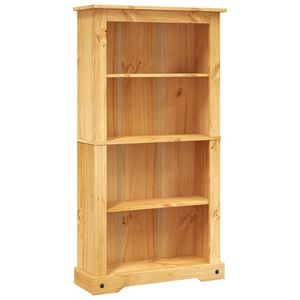 Bokhylle med 4 hyller meksikansk Corona-stil furu 80x29x150 cm