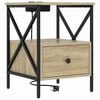 vidaXL Nattbordskap Sonoma eik 41,5 x 40,5 x 55 cm Konstruert tre