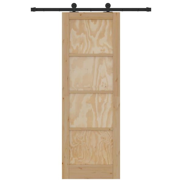 vidaXL Skyved&oslash;r ORKDAL Brun 73,5 x 211 cm Massiv furu