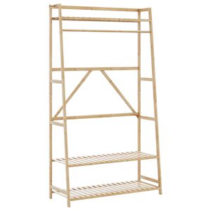 vidaXL Klesstativ med hyller 110x40x180 cm bambus