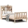 vidaXL Seng med bokhylle uten madrass 75x190 cm heltre furu