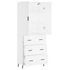 vidaXL Highboard hvit 69,5x34x180 cm konstruert tre