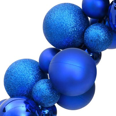 vidaXL Julekulekrans blå 175 cm polystyren