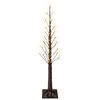 vidaXL Stjerneformet juletre Brun 150 cm Plast 304 LED-lys