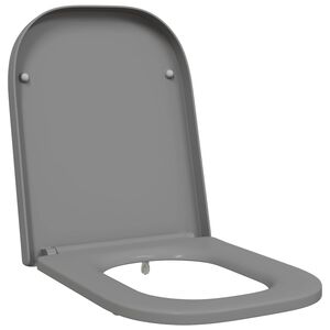 vidaXL Toalettsete Gr&aring; 47,5 x 35 x 3,6 cm Duroplast