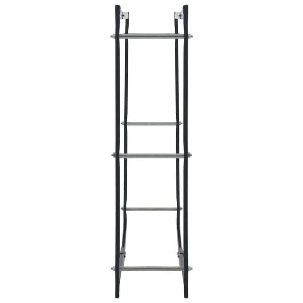 vidaXL Vedstativ svart 100x25x100 cm st&aring;l