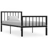 vidaXL Sengeramme svart metall 100x200 cm