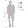 vidaXL Veggmontert speil svart 15x40 cm oval