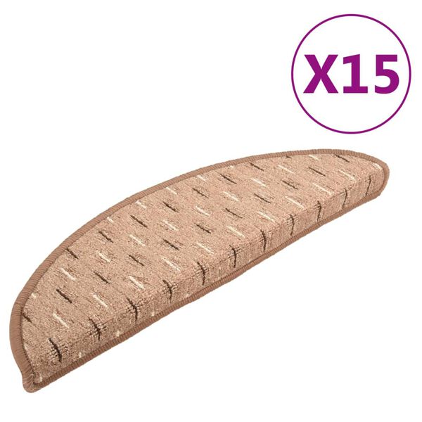 vidaXL Trappetrinnstepper 15 stk brun 65x21x4 cm