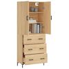 vidaXL Highboard sonoma eik 69,5x34x180 cm konstruert tre