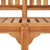 vidaXL Benk bananformet 120 cm heltre teak