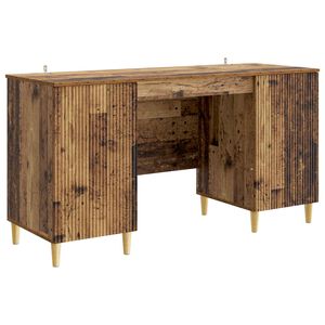 vidaXL Skrivebord Gammelt tre 142,5 x 50 x 75 cm Konstruert tre