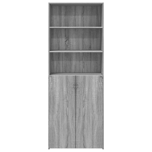 vidaXL Highboard gr&aring; sonoma 70x42,5x185 cm konstruert tre