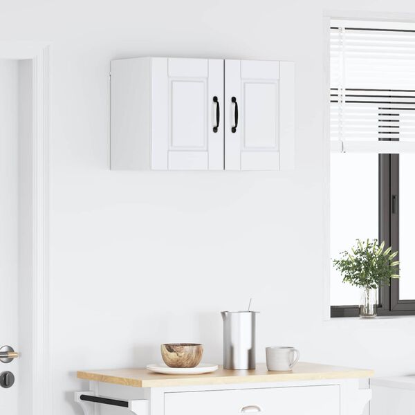 vidaXL Kj&oslash;kkenskap med hylle 2 pcs H&oslash;yglanset hvit 30 x 31 x 40 cm