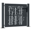 vidaXL Hageport antrasitt 100x100 cm st&aring;l bambusdesign