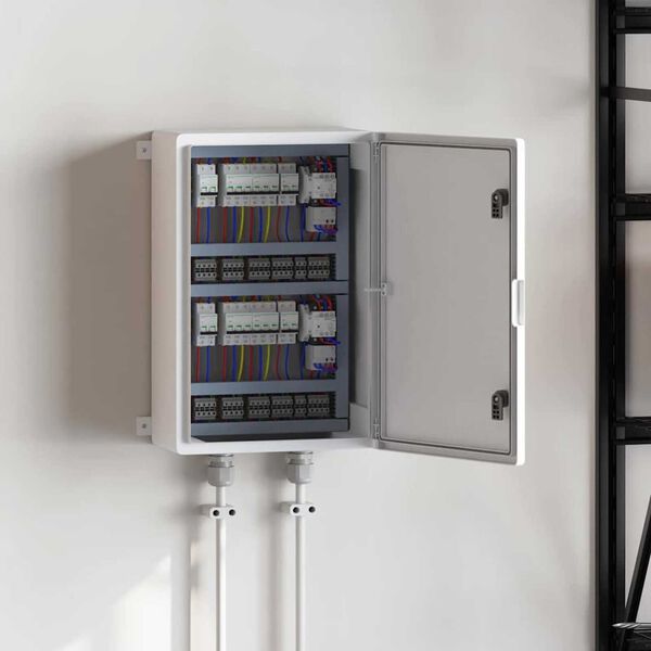 vidaXL Kontrollskap Gr&aring; 47 x 20 x 60 cm ABS-plast