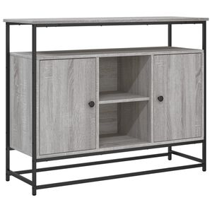vidaXL Skjenk gr&aring; sonoma 100x35x80 cm konstruert tre