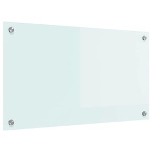 vidaXL Kjøkkenbakplate Hvit 70 x 40 cm herdet glass