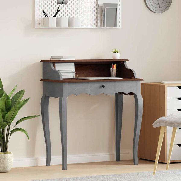 vidaXL Skrivebord heltre mahogni 80x40x92 cm