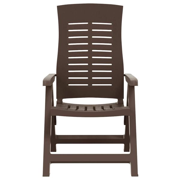 vidaXL Hagestoler 2 stk plast mokka