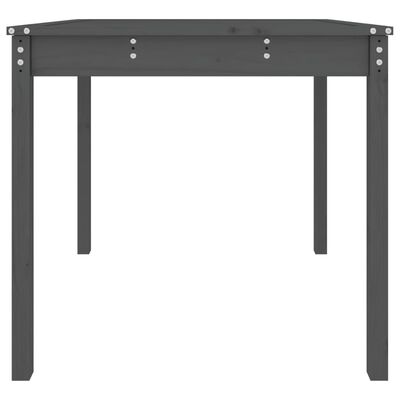 vidaXL Hagebord grå 82,5x82,5x76 cm heltre furu