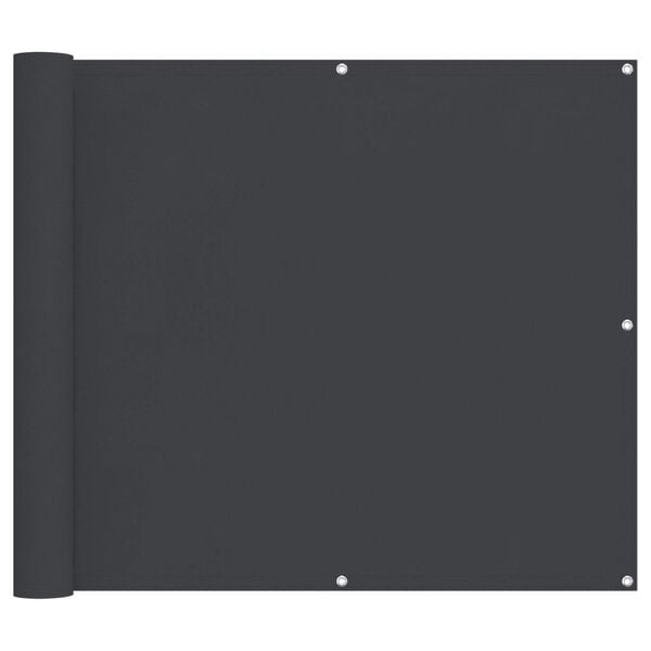 vidaXL Balkong Skjerm Svart 100 x 500 cm Oxford Stoff