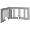 vidaXL Foldbar hundegitter med stativer 2 pcs Gr&aring; sonoma 200,5 cm