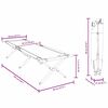 vidaXL Sammenleggbar camping seng 2 pcs Gr&aring; 193 x 69 x 45 cm