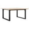 vidaXL Salongbord O-ramme 90x90x45 cm heltre furu og st&aring;l