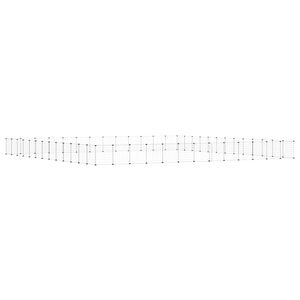 vidaXL Dyrebur 52 paneler med d&oslash;r svart 455x455x35 cm st&aring;l