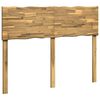vidaXL Sengegavl med levende kant ROSTOCK Hvit 150 cm Solid akasietre