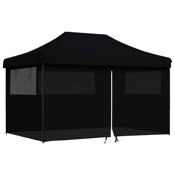 vidaXL Partytelt Svart 292 x 440 x 315 cm Oxford Stoff