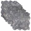 vidaXL Mosaic Fliser M&oslash;rkegr&aring; 30 x 30 cm Marmor
