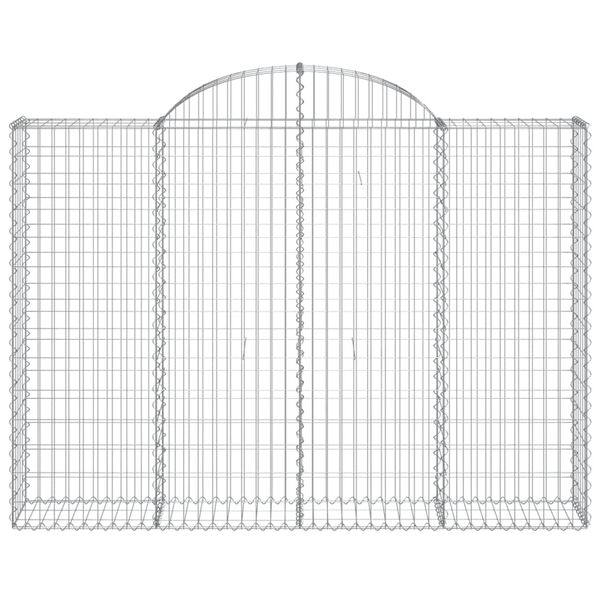 vidaXL Gabionkurver buede 7 stk 200x30x140/160 cm galvanisert jern