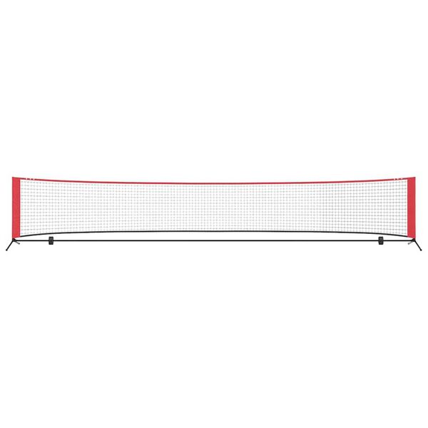 vidaXL Tennis Nett Svart og R&oslash;d 494,5 x 90 x 87 cm Polyester