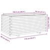 vidaXL Plantekasse 110x60x49,5 cm heltre furu