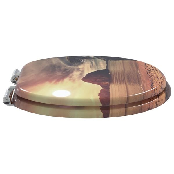 vidaXL Myk-lukking toalettsete Oransje 44 x 38 cm MDF-plater