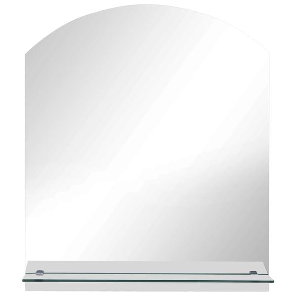 vidaXL Veggspeil med hylle 30x50 cm herdet glass