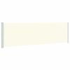vidaXL Uttrekkbar sidemarkise 180x614 cm kremhvit