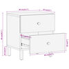 vidaXL Nattbord 2 stk 40x33x46 cm heltre akasie