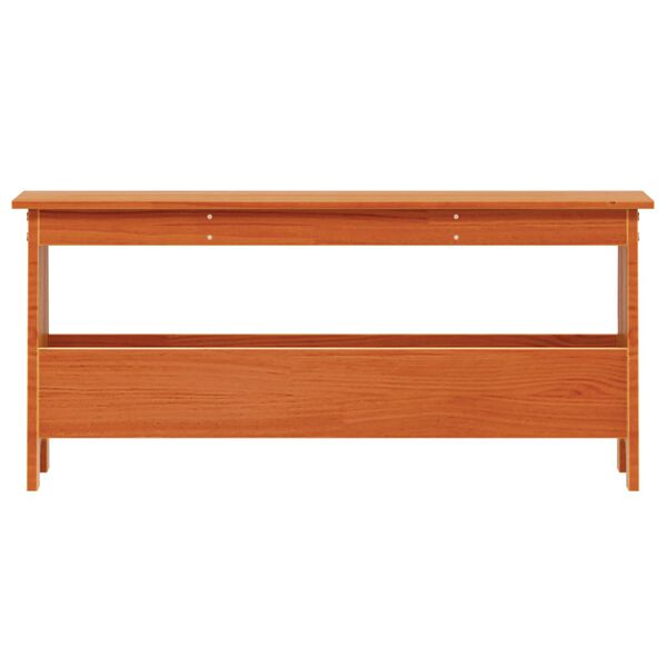 vidaXL Gangbenk voksbrun 100x28x45 cm heltre furu